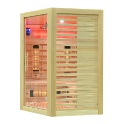 Infrasarkanā sauna AMO-RL3CS ar sāls akmeni 150x150x190cm trīsvietīga