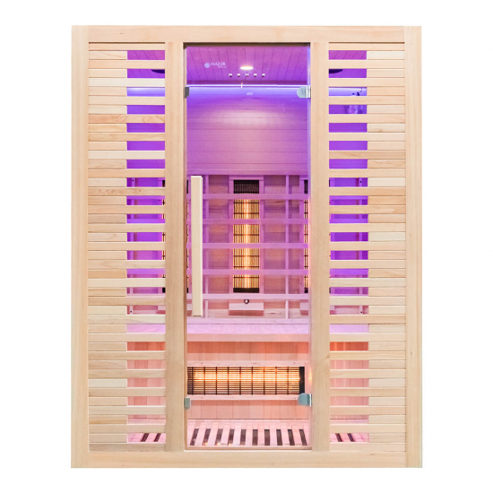 Infrasarkanā sauna AMO-RL3S ar akmeni un turmalīniem 150x110x190cm trīsvietīga