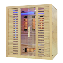 Infrasarkanā sauna AMO-RL4S XL ar sāls akmeni 180x160x200cm četrvietīga