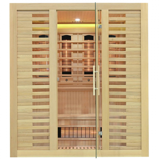 Infrasarkanā sauna AMO-RL4S XL ar sāls akmeni 180x160x200cm četrvietīga