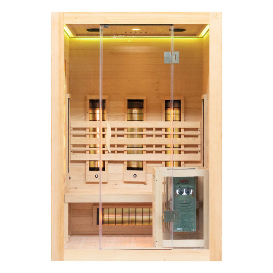 Infrasarkanā pirts ar HARVIA 3,5 kW sildītāju un sālsakmeni AMO-SW2 COMBO 130x110x190 cm Infrasarkanā pirts ar HARVIA 3,5 kW sildītāju un sālsakmeni AMO-SW2 COMBO 130x110x190 cm