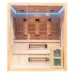 Infrasarkanā pirts ar HARVIA 8 kW sildītāju un sālsakmeni AMO-SW4 COMBO 175x175x200 cm