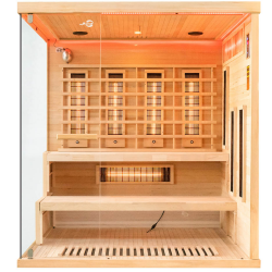 Infrared sauna with salt stones AMO-EP4RS XL left 180x160x200 cm