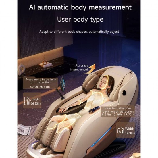 Masažinė kėdė JARE Aura Amber Brown su Zero Gravity ir viso kūno masažu