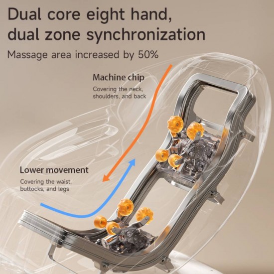 Masažinė kėdė JARE Aura Amber Brown su Zero Gravity ir viso kūno masažu