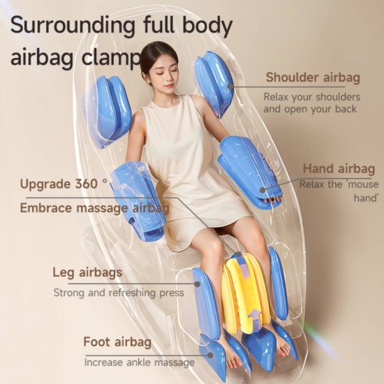 Masažinė kėdė JARE Aura Amber Brown su Zero Gravity ir viso kūno masažu