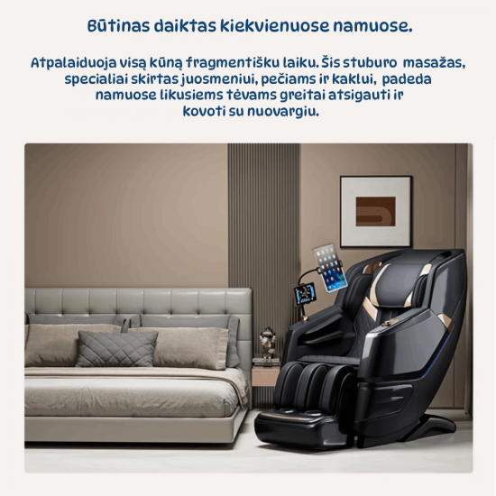 Masažinis krėslas JARE DeepRelax SL, Juodas