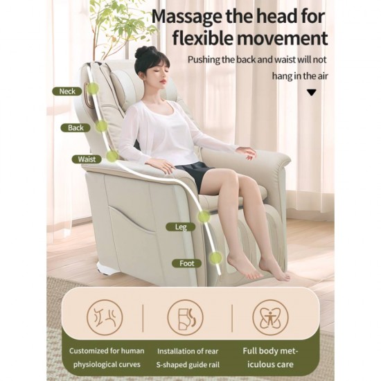 Masažinis krėslas JARE EasyRelax 999-9 – 4D Zero Gravity, Champagne Beige