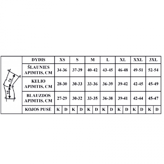 Kelio Įtvaras KT3-8R Juodas