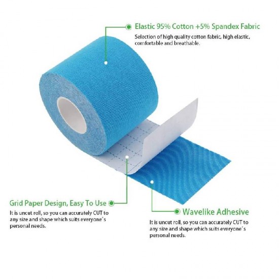 Kineziologinis Teipas AUPCON, Baltos Spalvos, 5 cm 5 m.