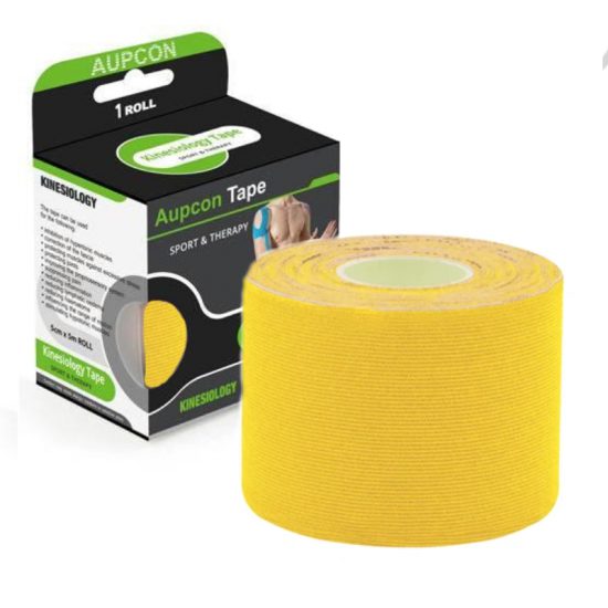 Kinesiological Tape AUPCON Yellow, 5 cm 5 m.