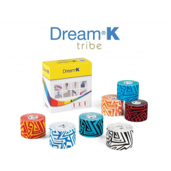 Kineziologinis Teipas Dream®K Tribe, baltas/žalias (raštuotas)