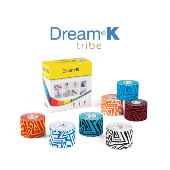 Kineziologinis Teipas Dream®K Tribe, baltas/žalias (raštuotas)