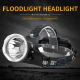LED Headlamp BORUiT YHX-1030, with SOS whistle