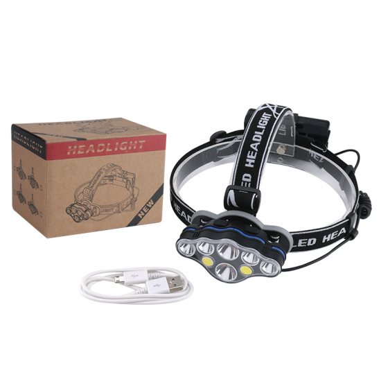 LED Headlamp OEM YHX-1262, T6 LED, 90 ° 8 bulbs