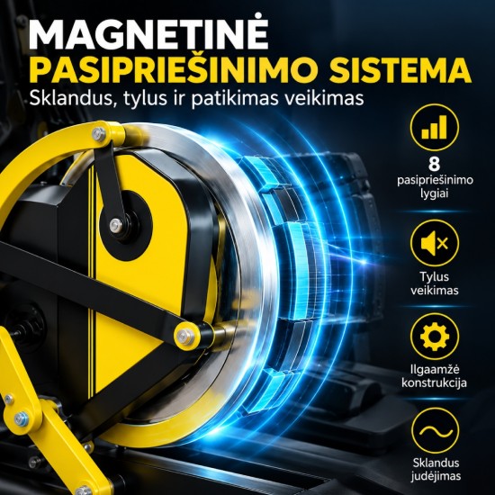 Magnetinis elipsinis treniruoklis-stepperis THOMS Workout Max 2 viename, 110 kg