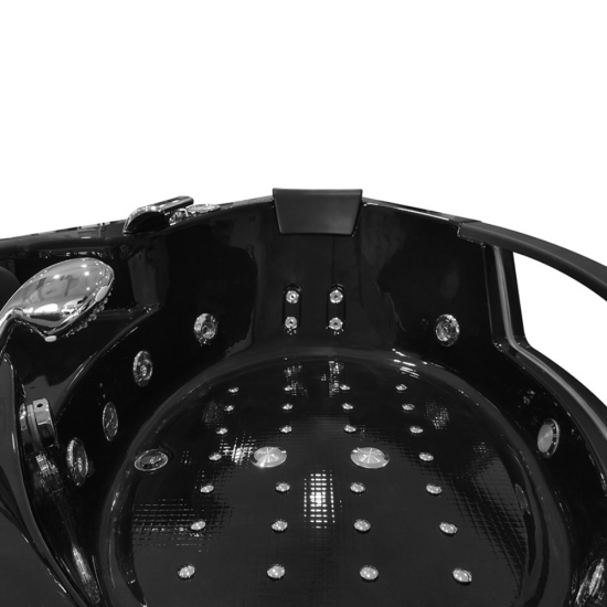 Masažinė Vonia AMO-1004 Turbo+ Juoda Dvivietė 152x152x56 cm.