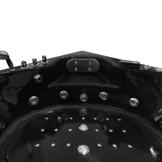 Masažinė Vonia AMO-1004 Turbo+ Juoda Dvivietė 152x152x56 cm.