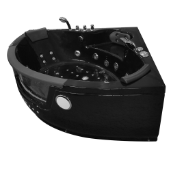 Masažinė Vonia AMO-1004 Turbo+ Juoda Dvivietė 152x152x56 cm.