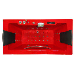 Masāžas vanna AMO-1659 Red Turbo Double 180x92x60 cm.