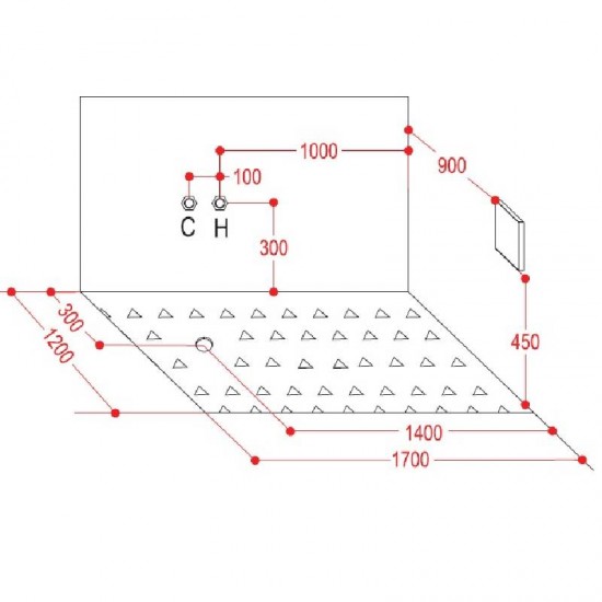 Masāžas vanna AMUE-004AR 170x120 cm. Divvietīgs numurs