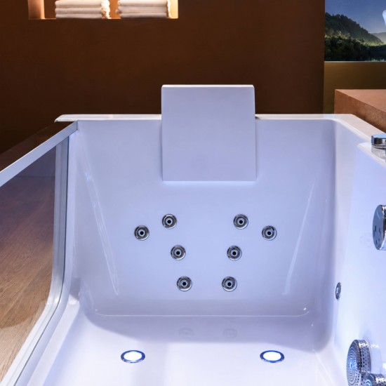 Masažinė vonia AMUE Bella su hidromasažu ir Bluetooth sistema, 170x80x60 cm