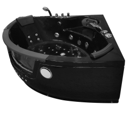 Masažinė Vonia AMO-1004 Turbo Juoda Dvivietė 152x152x56 cm.
