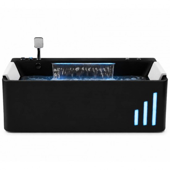 Masažinė vonia AMUE Aura 170 × 80 × 62 cm Black