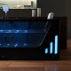 Masažinė vonia AMUE Bella su hidromasažu ir Bluetooth sistema, 170x80x60 cm Black
