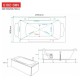 Masažinė vonia AMUE Lurevia Black su hidromasažu, LED apšvietimu ir Bluetooth audio sistema, 190 × 90 × 70 cm