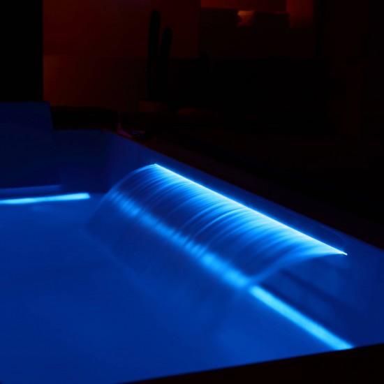 Masažinė vonia AMUE Titan su hidromasažu, oro masažo sistema ir LED apšvietimu, 180 × 130 × 63 cm