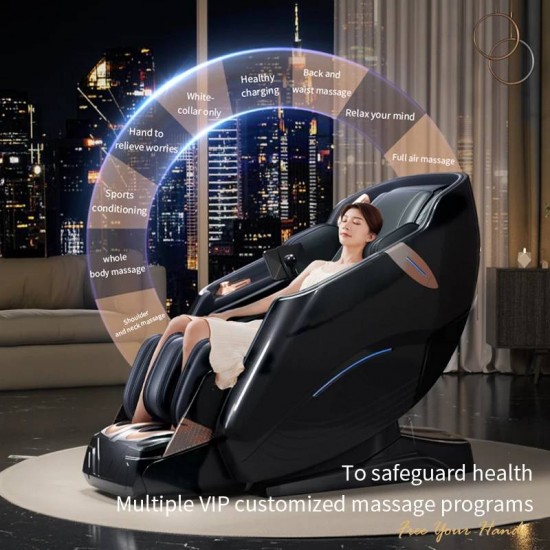 Masažinis krėslas JARE DeepComfort H9, Juodas