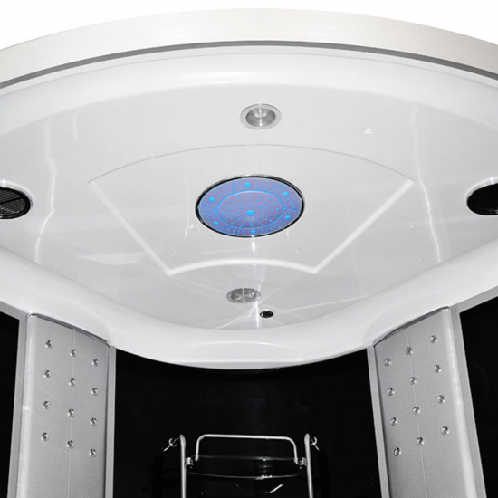 Masažinė Dušo Kabina AMO-08150S BLACK Su Masažine Vonia 150x150 cm.