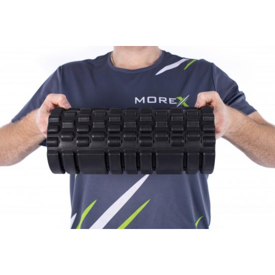 Masažinis jogos pilateso putų volelis Grid Roller, juodas