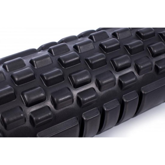 Masažinis jogos pilateso putų volelis Grid Roller, juodas