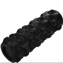 Masažinis jogos volas THOMS Solid Roll 33x14 cm. Juodas