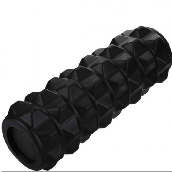 Masažinis jogos volas THOMS Solid Roll 33x14 cm. Juodas