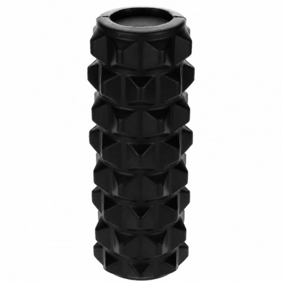 Masažinis jogos volas THOMS Solid Roll 33x14 cm. Juodas