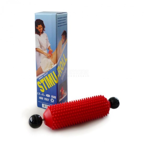 Masažuoklis Tonkey Stimu Roll Hard 8cm, Raudonas