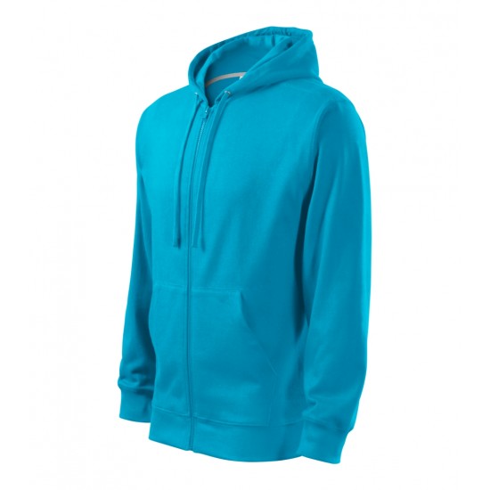 Vyriškas džemperis MALFINI Trendy Zipper 410 Blue atoll, 300 g/m²