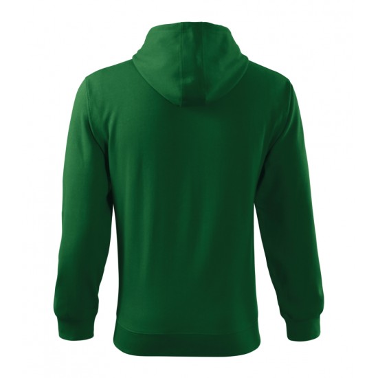 Vyriškas džemperis MALFINI Trendy Zipper 410 Bottle green, 300 g/m²