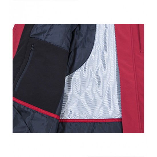 Vyriška žieminė softshell striukė RIMECK Vertex W55 Marlboro Red (Raudona)