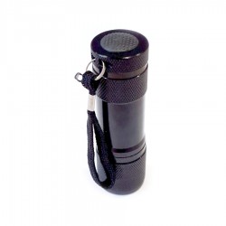 Portable UV 9 LED Flashlight with strap and 3 x AAA batteries