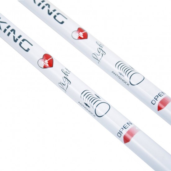 Šiaurietiško ėjimo lazdos „Long Life Lite SMJ“ baltos