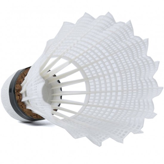 Nailoninės Badmintono Plunksnelės SMJ TB011 Teloon  3 vnt. Baltos