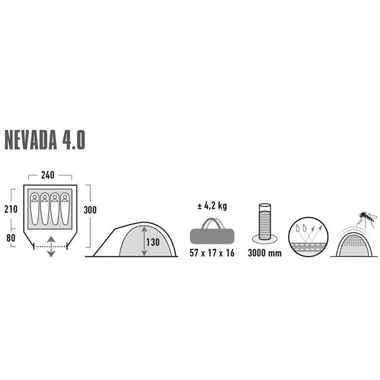 Palapinė High Peak Nevada 4 10204