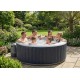 Pripučiamas SPA sūkurinis baseinas „Phuket Blue Laser Rattan“ – 4–6 asmenims