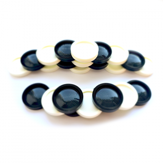 Plastikinės Varžybinės Šaškės 45x45x10, 24 vnt