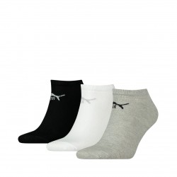 Puma Sneaker Ankle Socks kojinės, pilkos, baltos ir juodos, 3 poros