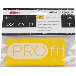 Pasipriešinimo Guma Profit Mini Band 50cm x 5cm x 0,5mm, Geltona